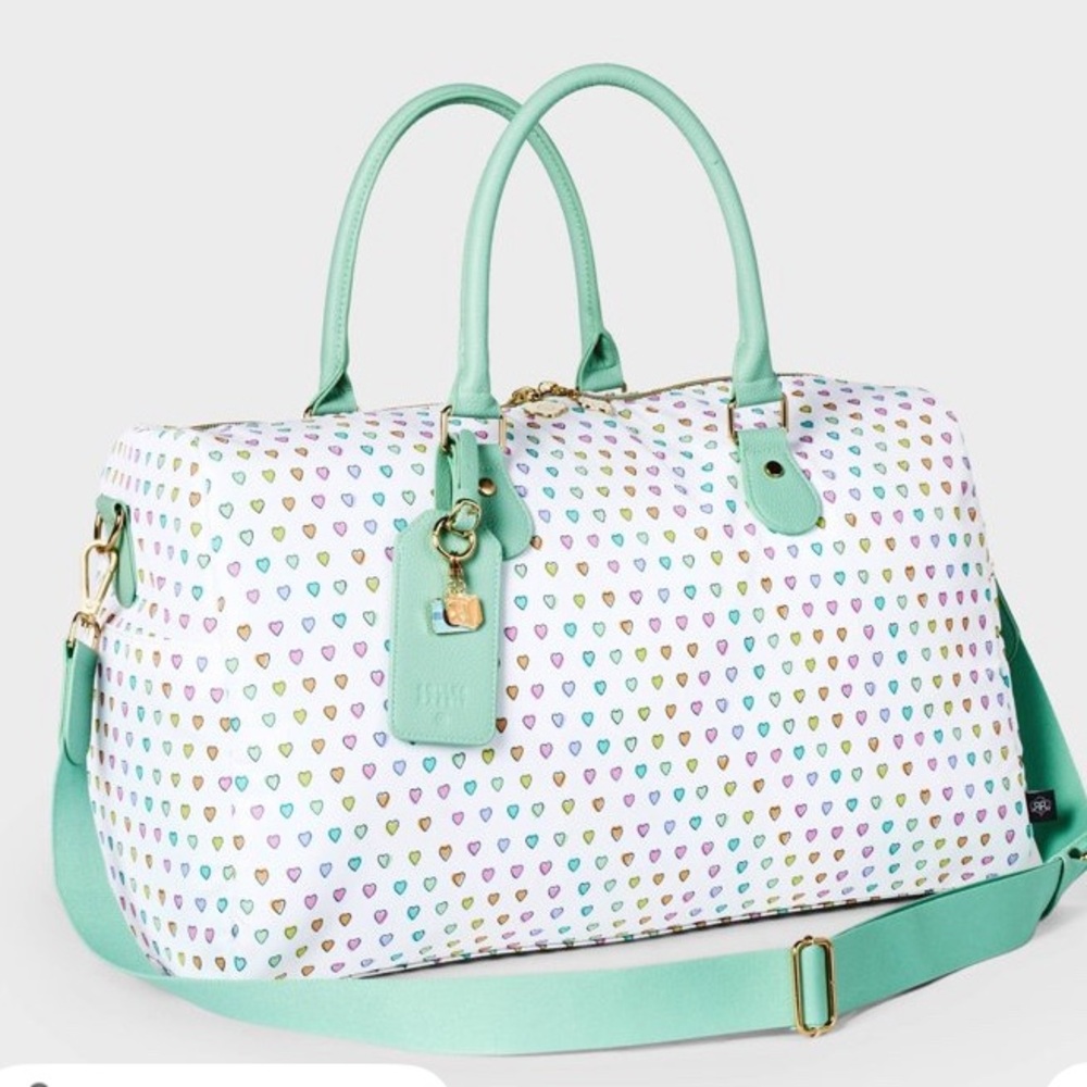 Disco Hearts Wave Softside Duffel Bag
White/Teal - Roller Rabbit x Target